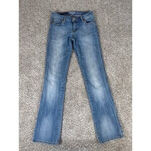 Wrangler Rock 47 Jeans Womens 3/4x34 Blue Bootcut Low Rise Embellished Cowgirl